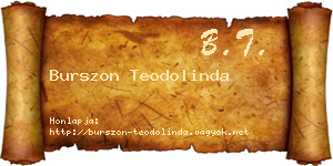 Burszon Teodolinda névjegykártya